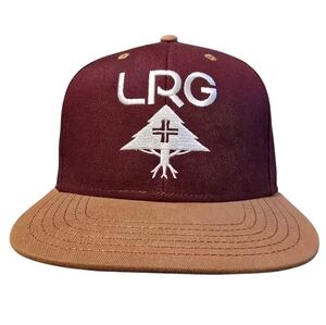 New LRG Insights Burgundy Khaki SnapBack Hat Adult OSFM Lifted Research Group